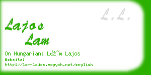 lajos lam business card